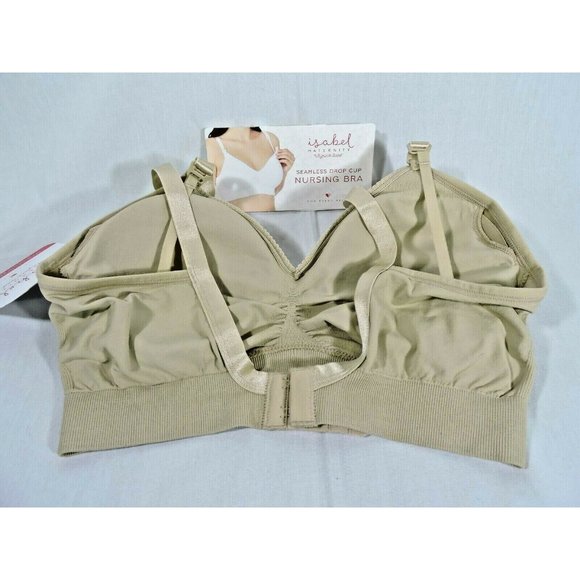 Isabel Maternity Seamless Drop Cup Nursing Beige Size M 34D/DD 36A/B/C/D NWT NEW - Picture 6 of 7